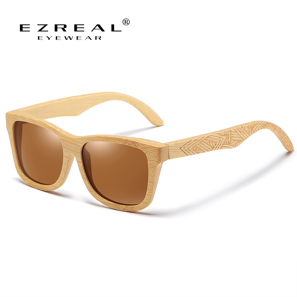 EZREAL   ۶ Polarized Wooden Sunglas..